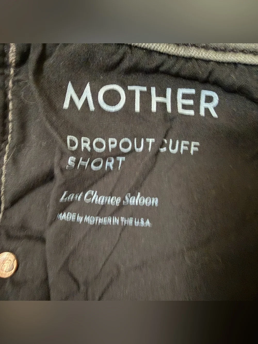 MOTHER Charcoal Denim Shorts
